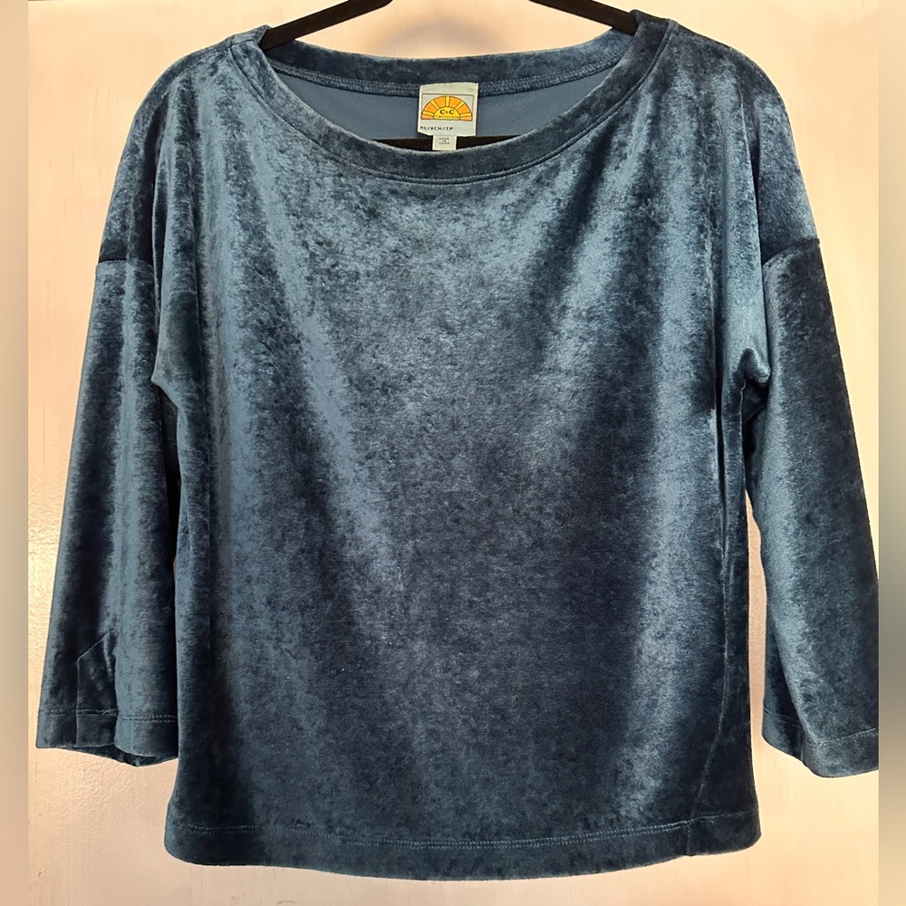 C&C California Teal Velvet Top